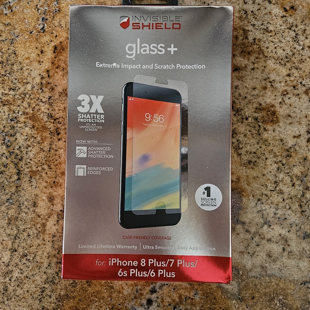Invisible Shield Glass + iPhone 8 Plus/ 7 Plus/ 6s Plus/ 6 Plus NWT